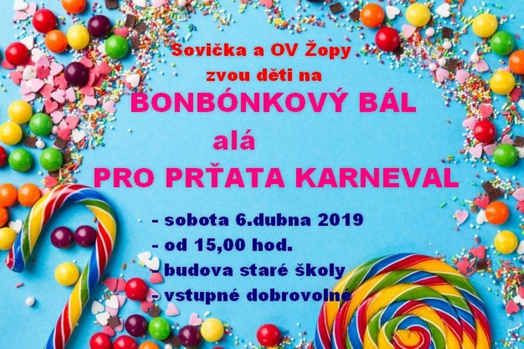 Bonbónkový bál alá Pro prťata karneval